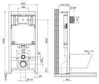 Комплект 2 в 1  Система инсталляции для унитазов BelBagno BB002-80  с кнопкой смыва BB014-SR-BIANCO - Gidratop.ru изображение