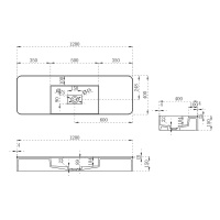 Раковина из искусственного камня Vincea VWB-6S312MW, 1200*400*150, подвесная, цвет белый матовый - Gidratop.ru изображение