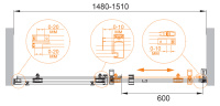 Душевая дверь CEZARES STYLUS-O-M-BF-1-150-C-Cr - Gidratop.ru изображение