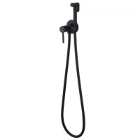 Смеситель ABBER Wasser Kreis AF8125B с гигиеническим душем, черный матовый - Gidratop.ru изображение