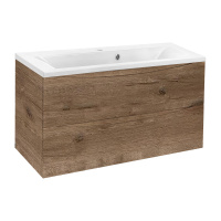 База под раковину Mia 900 подвесная, 2 выкатных ящика soft close, V.Oak - Gidratop.ru изображение
