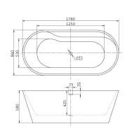 Акриловая ванна BELBAGNO BB14 - Gidratop.ru изображение