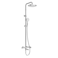 STYLUS-CVD-01 Душевая стойка со смесителем и изливом, хром - Gidratop.ru изображение