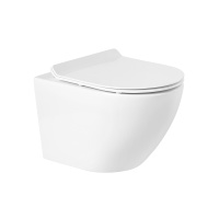 Комплект 4 в 1 Унитаз подвесной BelBagno SFERA-R BB046CHR с сиденьем BB2111SC + Система инсталляции для унитазов BelBagno BB002-80 с кнопкой смыва BB014-SR-BIANCO - Gidratop.ru изображение