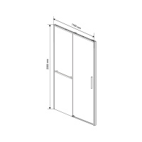Душевая дверь Slim Soft VDS-1SS110CLG, 1100, брашированное золото, стекло прозрачное - Gidratop.ru изображение