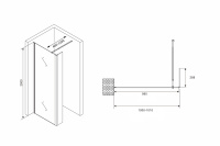 Душевая перегородка ABBER Immer Offen AG66100B - Gidratop.ru изображение