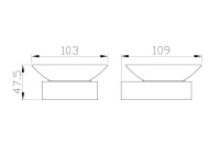Мыльница с держателем WONZON & WOGHAND LOTTE, Темный графит (WW-8322-BGM) - Gidratop.ru изображение