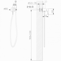 Смеситель ABBER Wasser Kreis AF8125NG с гигиеническим душем, никель - Gidratop.ru изображение