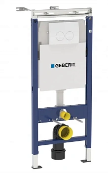 Инсталляция Geberit Duofix Delta Платтенбау UP100 458.122.11.1 для унитаза с кнопкой смыва, белая