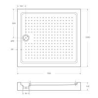Акриловый поддон CEZARES TRAY-A-AH-110/100-15-W - Gidratop.ru изображение