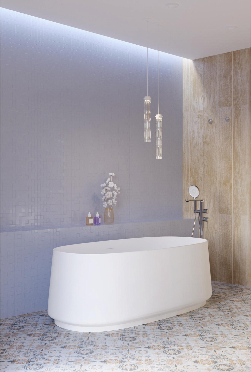 Акриловая ванна CEZARES CZR-LUX-CENTRAL-170-82-58-MATT