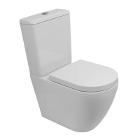 Унитаз-компакт безободковый со смывом TORNADO BelBagno SFERA-TOR BB2141CP-TOR/BB2141T/BB865SC - Gidratop.ru изображение