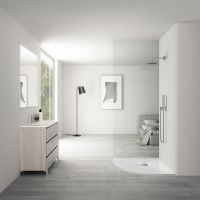 Поддон для душа из искусственного камня  VST-4SQ9090W, 900*900*25, белый матовый - Gidratop.ru изображение