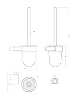 STYLUS-TBS-V-01 Ёршик для унитаза, подвесной, стекло, исполнение хром - Gidratop.ru изображение