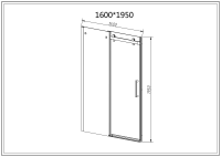Душевая дверь Como-N VDS-4CN160CLB, 1600, черный, стекло прозрачное - Gidratop.ru изображение