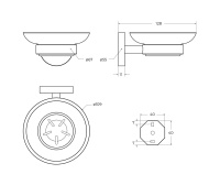 RELAX-SODS-IN Мыльница подвесная, стекло, исполнение сатин - Gidratop.ru изображение
