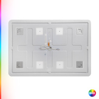 MULTICOLORE Зеркало со встроенной разноцветной подсветкой RGB и сенсорным выключателем CZR-SPC-MC-1000-800-RGB-TCH, 12V, 220-240V, 1000x800x30 - Gidratop.ru изображение