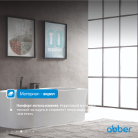 Акриловая ванна ABBER AB9335-1.7 R белая - Gidratop.ru изображение