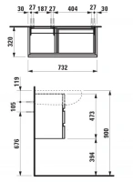 Тумба под раковину Laufen Alessi 4.2445.0.097.630.1 90 см - Gidratop.ru изображение