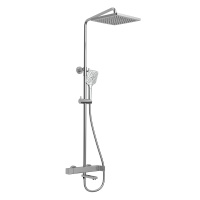 Душевая стойка Cube VSFS-1C1CH с изливом, хром - Gidratop.ru изображение