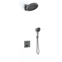 Душевой комплект Inspire VSFW-421I3GM встраиваемый, двухрежимный, вороненая сталь - Gidratop.ru изображение