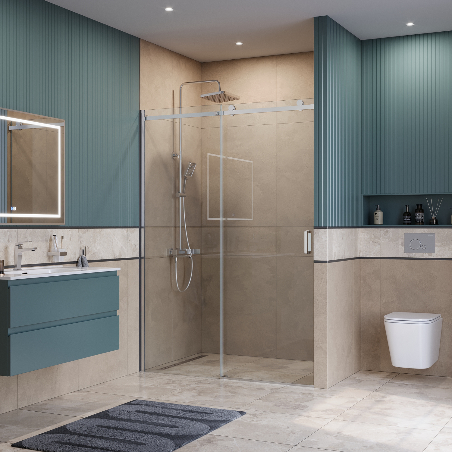 Душевая дверь BelBagno SOFT_CLOSE-2-BF-1-150-C-Cr