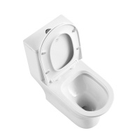 LOUNGE Унитаз-моноблок с сиденьем дюропласт soft close, P-trap BB8618CPR-MN/SC - Gidratop.ru изображение