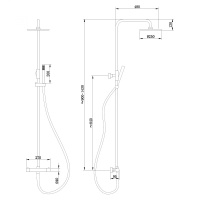 Душевая стойка ABBER Wasser Kreis AF8160NGL с термостатом без излива, никель - Gidratop.ru изображение