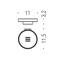 Colombo Mini  Мыльница подвесная , цвет: черный матовый/матовое стекло - Gidratop.ru изображение