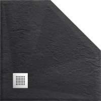 Поддон для душа из искусственного камня VST-4SP9090A, 900*900*25, антрацит - Gidratop.ru изображение