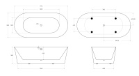 Акриловая ванна BELBAGNO BB306-1775 - Gidratop.ru изображение