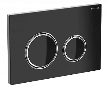 Клавиша смыва Geberit Sigma Type 21 115.884.SJ.1, черное стекло, глянцевый хром
