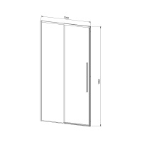 Душевая дверь Slim-N VDS-4SN120CLB, 1200, черный, стекло прозрачное - Gidratop.ru изображение