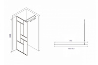 Душевая перегородка ABBER Immer Offen AG63090B - Gidratop.ru изображение