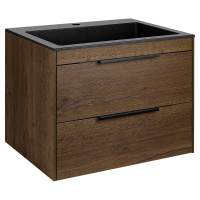 База под раковину Chiara 2D 600 подвесная, 2 выкатных ящика soft-close, T.Oak - Gidratop.ru изображение