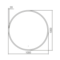 Зеркало ABBER Mond AG6204SCGL-1.0 с подсветкой, бесконтактный выключатель, диммер, золото - Gidratop.ru изображение