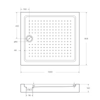 Акриловый поддон CEZARES TRAY-A-AH-100/90-15-W - Gidratop.ru изображение