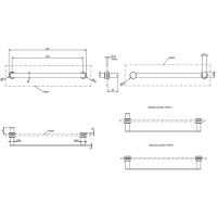 Gessi Emporio accessories полотенцедержатель для крепления на стекло, 45 см, цвет: Finox Brushed Nickel - Gidratop.ru изображение