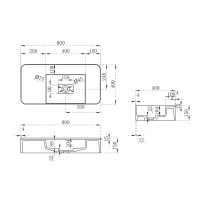 Раковина из искусственного камня Vincea VWB-6S480MW, 800*400*150, подвесная, цвет белый матовый - Gidratop.ru изображение