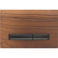 Клавиша Geberit Sigma Type 50 115.671.JX.2, клавиши - хромированный черный, панель - черный орех - Gidratop.ru изображение
