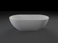 Ванна из искусственного камня Vincea VBT-4S04MW, 1700*800*560, белый мат., слив-перелив в комплекте - Gidratop.ru изображение