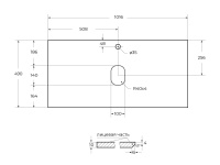 Cтолешница из керамогранита 1016x490 SLD-100/48-MNO, Marmo Nero Opaco - Gidratop.ru изображение