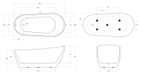 Акриловая ванна BELBAGNO BB704-1700-800-K - Gidratop.ru изображение