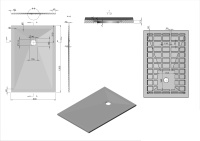 Поддон для душа из искусственного камня  VST-4SR8012A, 1200*800*25, антрацит - Gidratop.ru изображение