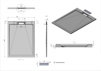 Поддон для душа из искусственного камня VST-4SRL9012W, 1200*900*25, белый матовый - Gidratop.ru изображение