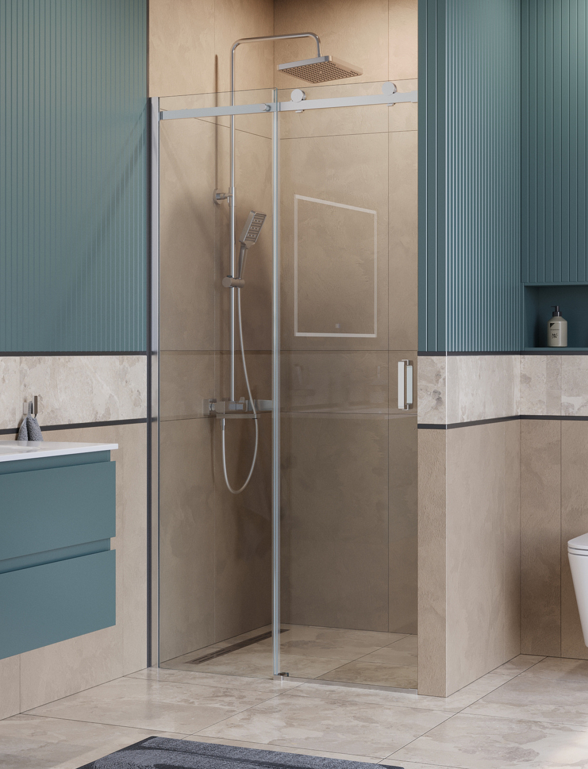 Душевая дверь BelBagno SOFT_CLOSE-2-BF-1-110-C-Cr