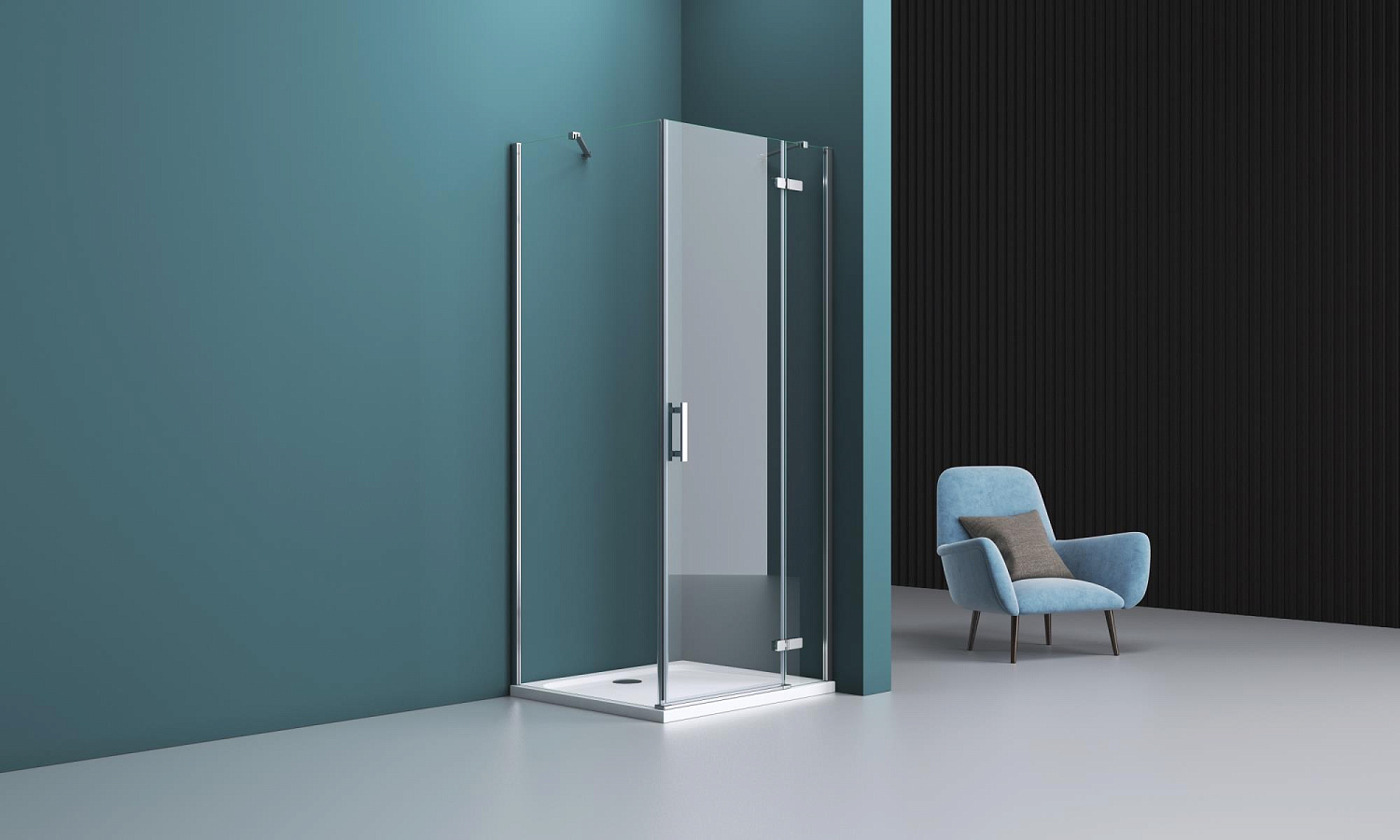 Душевой уголок BelBagno KRAFT-AH-12-120/100-C-Cr-R