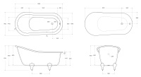 Акриловая ванна BELBAGNO BB06-1550 - Gidratop.ru изображение