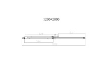 Душевая дверь Dice VDS-4D120CLB, 1200, черный, стекло прозрачное - Gidratop.ru изображение