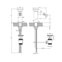 GESSI Origini смеситель для биде с донным клапаном, в компл с отделочн вкладкой., цвет: Brushed Brass PVD - Gidratop.ru изображение